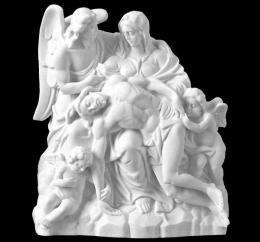 SYNTHETIC MARBLE PIETY WITH ANGEL